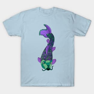 Green and Purple Koi Fish T-Shirt